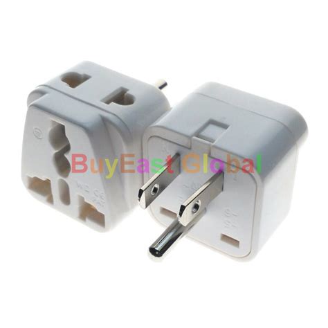 5 Pcs Universal To Usa Canada 2 Way Outlet Electrical Plug Adapter