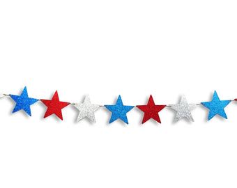 Instant download 4th of july patriotic printable stars and stripes pennant banner. 4th of July Banner 4th of july decorations Printable 4th of