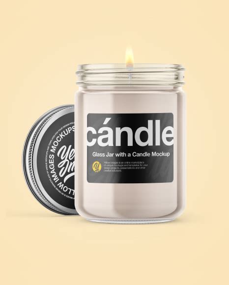 Frontal candle, upper candle, with and without lightet fire. 70+ Best Candle Mockup Templates | Free & Premium