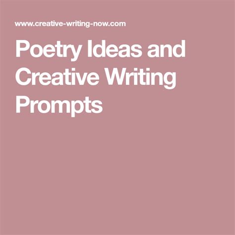 Poetry Ideas And Creative Writing Prompts Poetry Ideas Writing