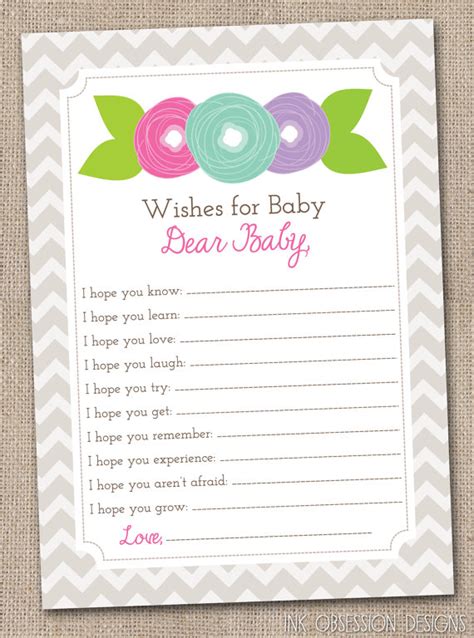 Wishes For Baby Printable