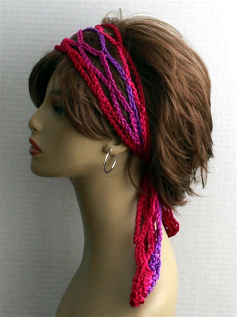 Boho Headband Women Headband Hippie Headband Crochet Hair Wrap Dread Wrap Womens Accessories