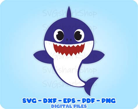Download Daddy Shark SVG File Daddy Shark printable Daddy Shark dxf ...