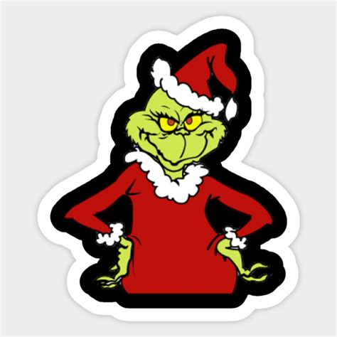 The Grinch Christmas Sticker Teepublic