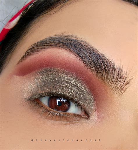 Sultry Rich Gunmetal And Gold Glitter Cut Crease Tutorial Beginner