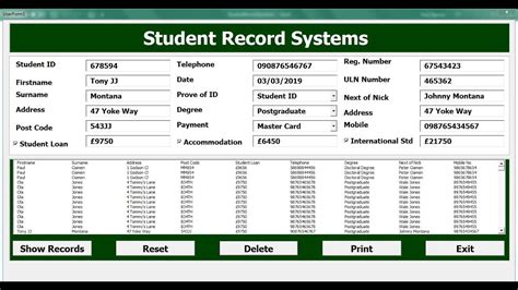 How To Create Excel Data Entry Form With Userform For Student Records