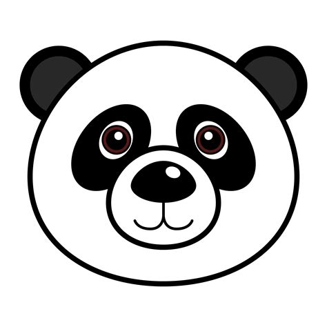 Gambar Gambar Hitam Putih Binatang  Clip Art Library Kartun Panda Di