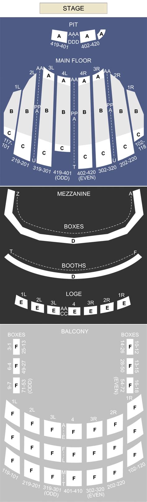 The Chicago Theatre Chicago Il Seating Chart And Stage Chicago