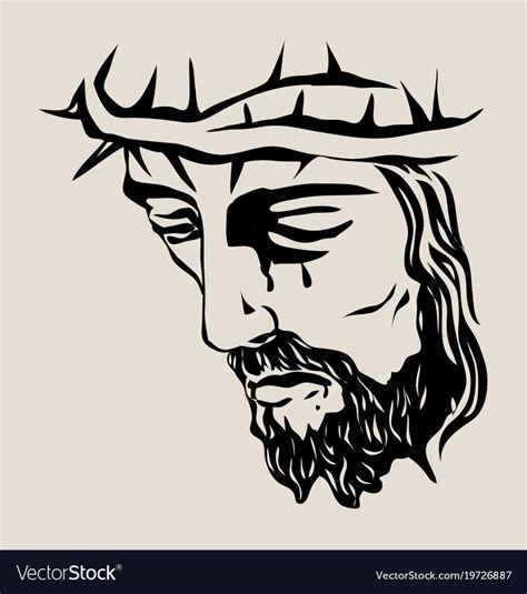 Christ Face Art Vector Design Download A Free Preview Or High Quality