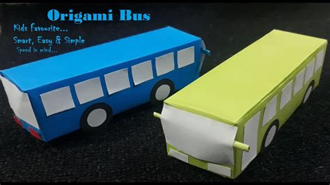 How To Make Easy Origami Bus Paper Bus Origami Diy Bus Youtube