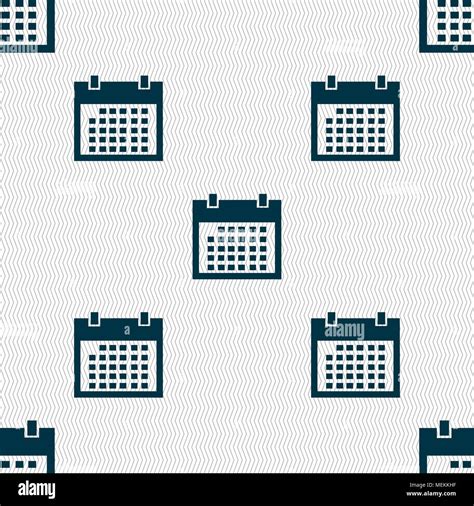 Calendar Sign Icon Days Month Symbol Date Button Seamless Abstract