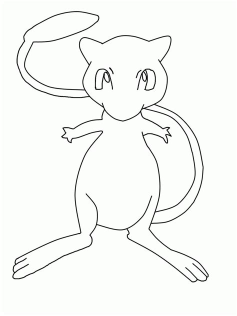 Pokemon Mew Coloring Page Coloring Home