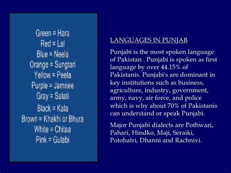 Languages In Punjab Punjabi Is The Most Spoken Language Of Pakistan
