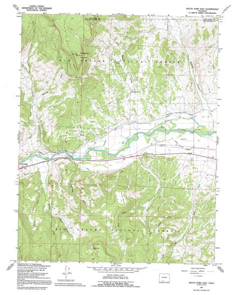 South Fork East Topographic Map Co Usgs Topo Quad 37106f5