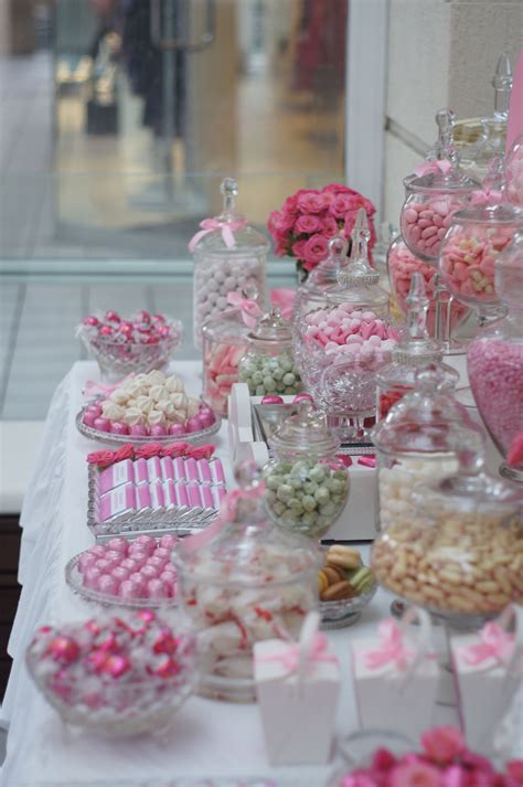 Pink Baby Shower Candy Buffet Pink And Gold Baby Shower Dessert