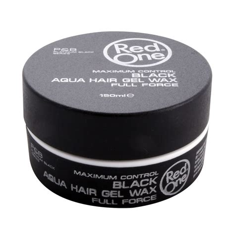 Red One Maximum Control Black Aqua Hair Gel Wax Full Force 150 Ml