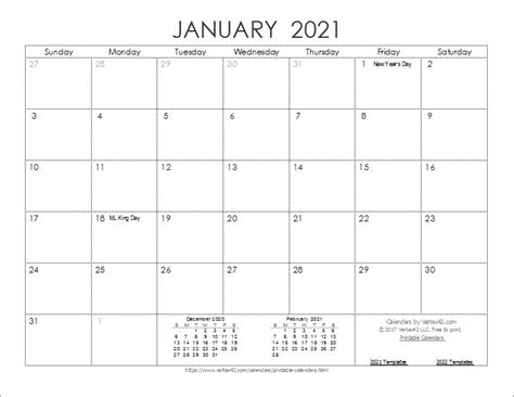 Optionally with marked federal holidays and major observances. 2021 Monthly Calendar Printable Word / 2021 Calendar (PDF ...