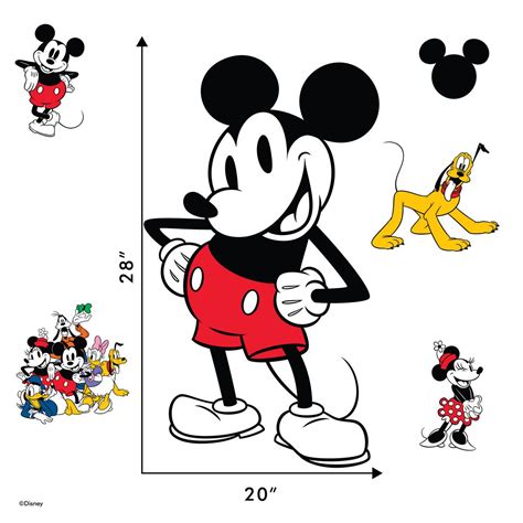 mickey mouse classic 90th anniversary peel stick decals oriental trading ubicaciondepersonas