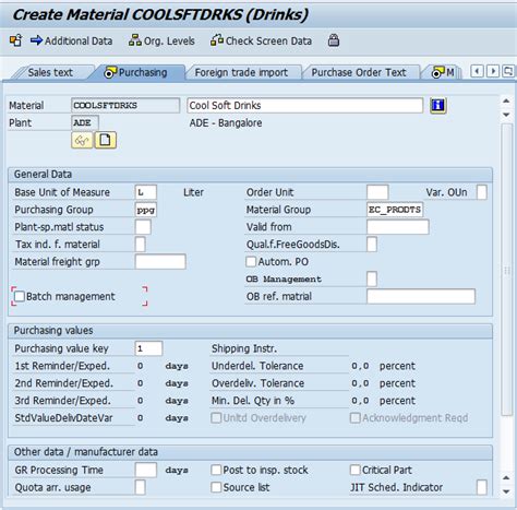 Define Material Master Record Create Material Codes Free Sap Online