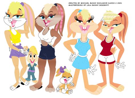 the many faces of lola bunny in color by papermodelsaddiction on deviantart