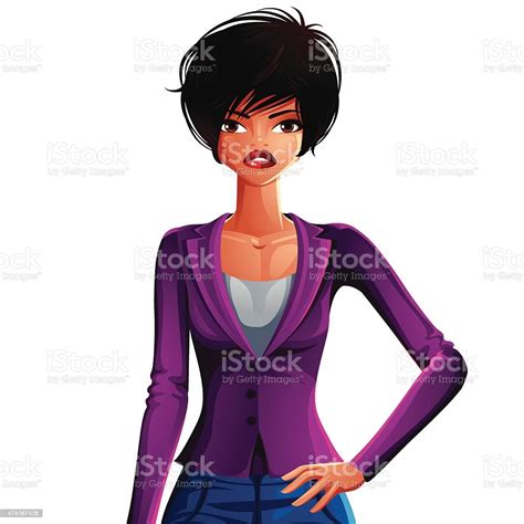 Beautiful Coquette Lady Illustration Upper Body Portrait Stock Illustration Download Image Now
