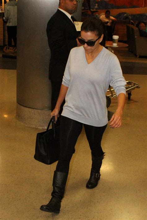 Eva Longoria Arrives At Lax Airport In Los Angeles Hawtcelebs