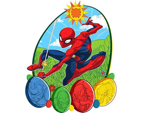 Marvel Spider-Man And Villains Easter Egg Png Easter Day | Etsy
