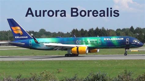 Special Livery Icelandair Boeing 757 Hekla Aurora Landing And