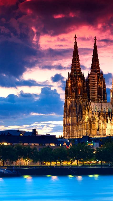 Wallpaper Cologne Cathedral Germany Cologne Europe Night 4k