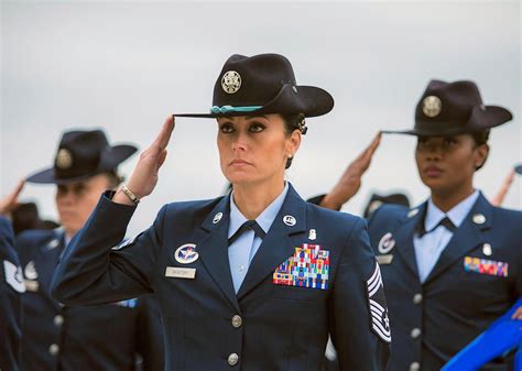 Us Air Force Chief Master Sgt Hope L Skibitsky Leads An All Female