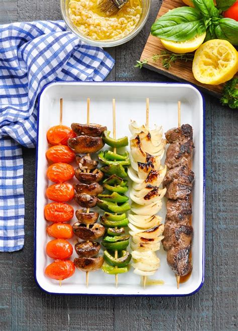 Beef Shish Kabobs Oven Stovetop Or Grill The Seasoned Mom