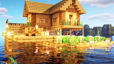 Minecraft How To Build A Survival Stilt Houses On Water Minecraft Map