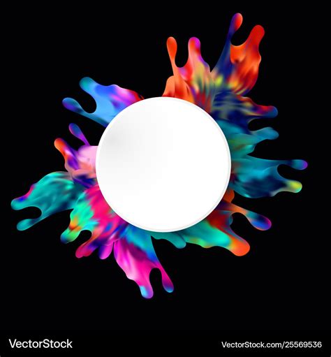 Paint Splashes Splatters Abstract Colorful Circle Vector Image