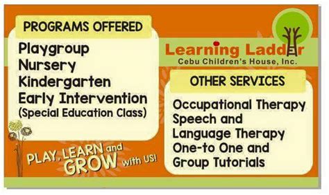 Enrollment Learning Ladder Cebu Childrens House Inc
