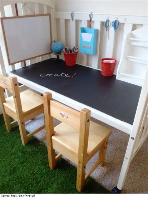 What A Great Idea Turn An Old Cot Into A Desk Space Cribs Repurpose