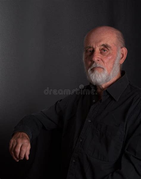 Portrait Of An Elderly Man With A Beard And Mustache Stock Photo