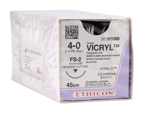 Sem938 Vicryl Suture Coated Absorbable Braided Violet W9386 Length