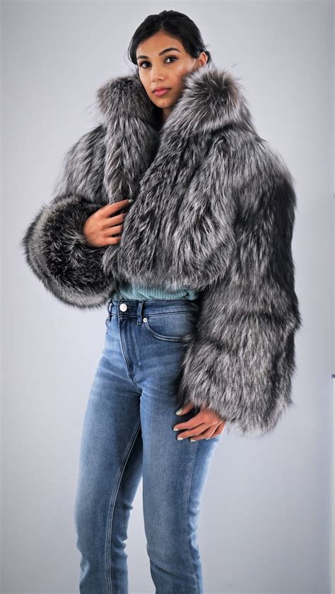 Classic Silver Fox Bolero Jacket 9432 Marc Kaufman Furs
