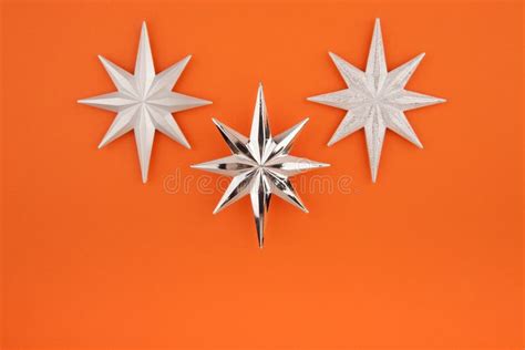 Silver Stars Stock Image Image Of Silver Decoration 12159627