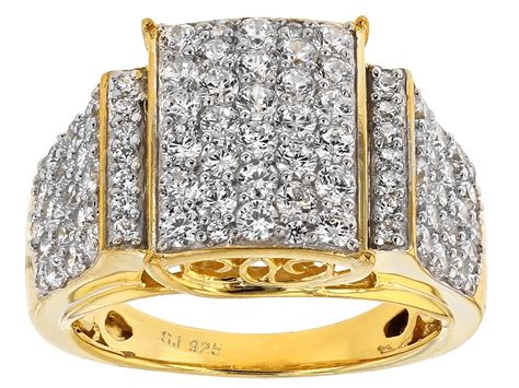 Bella Luce R 395ctw Diamond Simulant Round Eterno Tm Yellow Ring