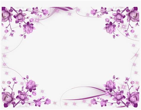 Purple Flower Border Design