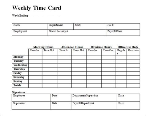 Free 16 Time Card Calculator Templates In Pdf Ms Word Excel