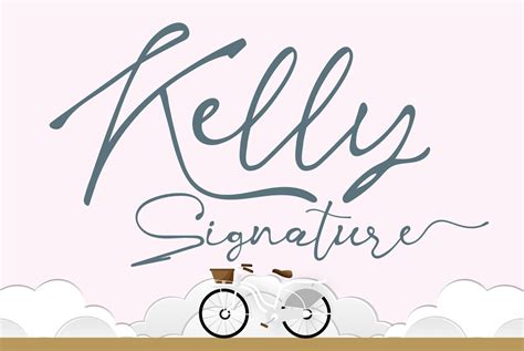 Kelly Signature Font Calligraphy Font Modern Calligraphy Etsy