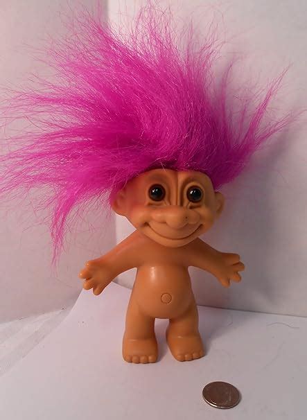 Amazon Com Naked Troll Doll With Neon Purple Hair And Brown Eyes 6