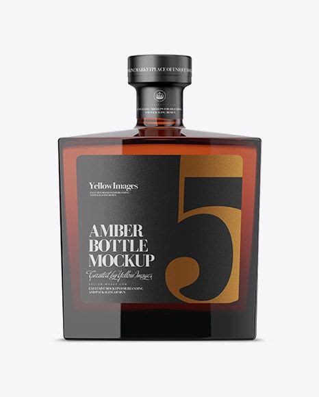 Download Square Amber Glass Bottle Free Mockup - Pixelsdesign.net ...