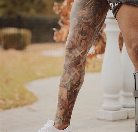 Odell Beckham Jr ’s Strikingly Detailed Leg Tattoo Is A Work Of Art