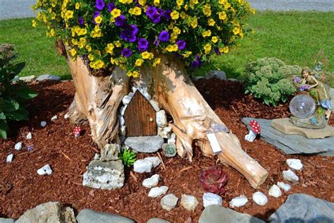 How To Make A Tree Stump Planter For Your Garden Miniature Fairy