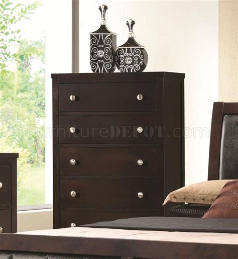 Carlton 202091 5pc Bedroom Set Cappuccino By Coaster Woptions
