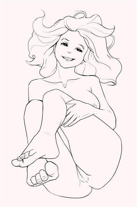 Commission — Feet Lineart By Vantuziq Hentai Foundry