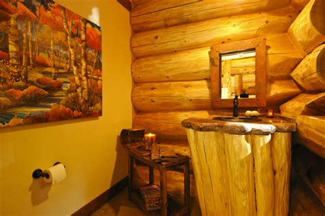Bear Creek Cabin Rustic Powder Room Denver By Mountain Life And